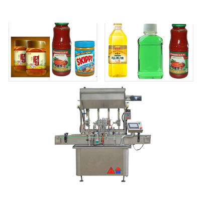China Máquina de rellenar de la salsa de tomate de cuatro bocas, empaquetadora de la salsa para la botella de cristal proveedor